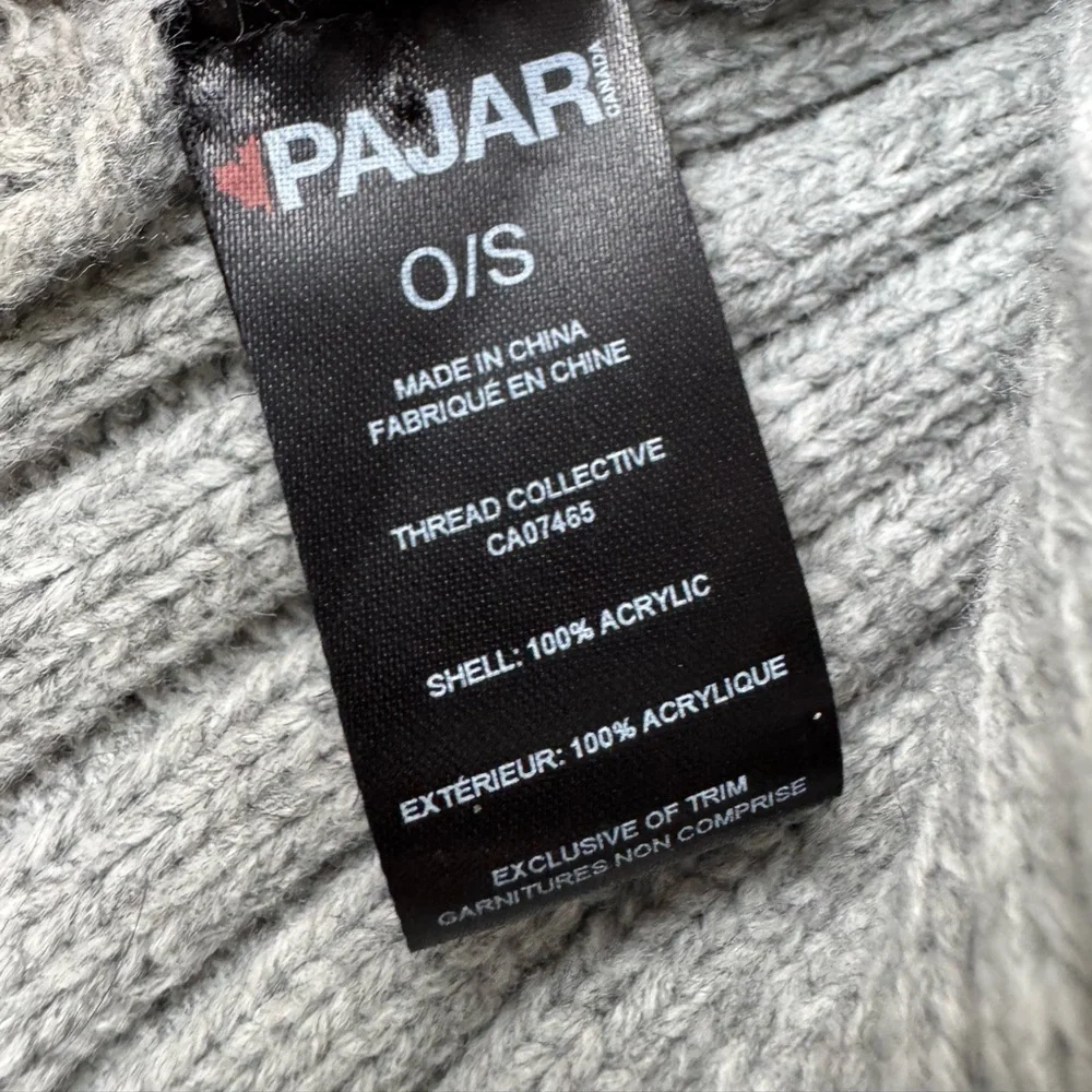 Pajar Canada Thread Collective Knit Beanie Hat - Gray, Acrylic, One Size